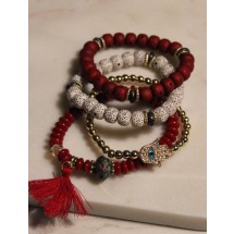 Armband Boho Vibes Rood