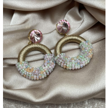 AA 0040 - Oorbellen - Crystal Beads - 5,5 x 4 cm