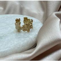 AC 0120 - Ring - Stainless Steel - Verstelbaar - Bloemen