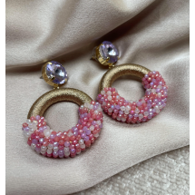 AA 0047 - Oorbellen - Crystal Beads - 5,5 x 4 cm