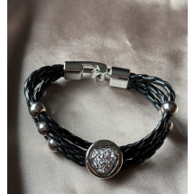 AH 0255 - Gevlochten PU Lederen armband - Love