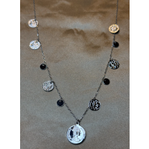 AK 0228 - Ketting - Stainless Steel - Muntjes - 70+5cm