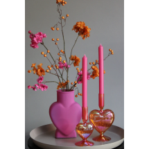 Kaarsenhouder - Lovely - Oranje Parelmoer - 16,5 cm