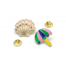 PinTwins - Set van 2 - Schelp & Parasol